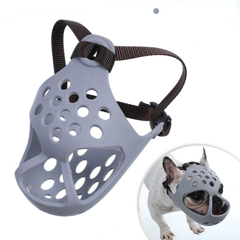 Dog Mouth Cover Anti-Bite/Anti-Bark Anti-Eat Disorderly Mask Jarre Aero Bull Small Short Mouth Dog Pet Firm Plaid Cute for Dog Walking - Pampered Pets