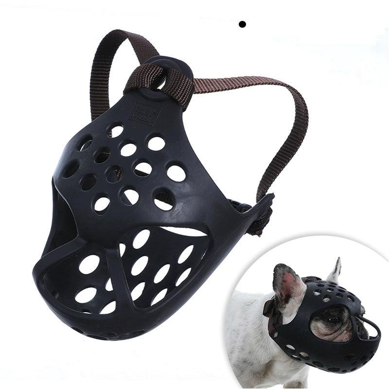 Dog Mouth Cover Anti-Bite/Anti-Bark Anti-Eat Disorderly Mask Jarre Aero Bull Small Short Mouth Dog Pet Firm Plaid Cute for Dog Walking - Pampered Pets