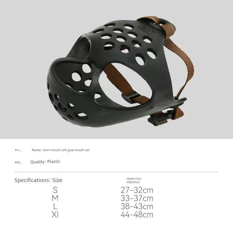 Dog Mouth Cover Anti-Bite/Anti-Bark Anti-Eat Disorderly Mask Jarre Aero Bull Small Short Mouth Dog Pet Firm Plaid Cute for Dog Walking - Pampered Pets