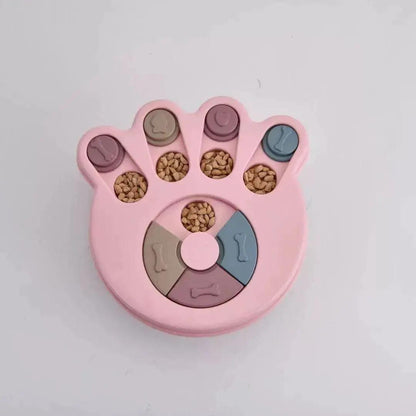 Doggy Educational Toy Food Dropping Ball Food Hiding Toy Cat Dog Relieve Depression Handy Gadget Play by Yourself Training Intelligence Slow Food Plate - Pampered Pets