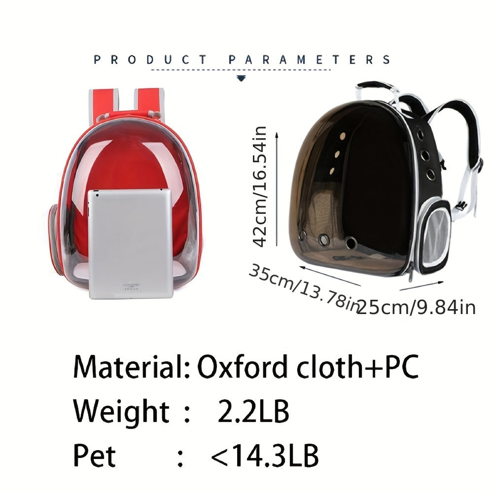 Pet Carrier Backpack For Cats, Cat Bag, Portable Transparent Space Capsule Pet Bag For Going Out, Breathable Cat Backpack
