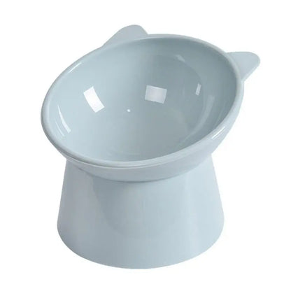 45°Neck Protector Cat Bowl High Foot Dog Bowl Cat Food Water Bowl PP Material Anti-overturning Binaural Pet Feeding Feeder Bowl - Image #5