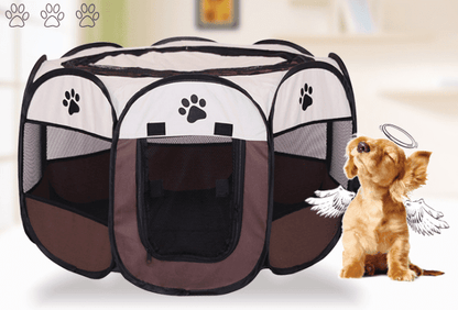 Fast folding octagonal pet fence, 600D Oxford cloth, waterproof and catching cat, dog cage, pet cage - Pampered Pets