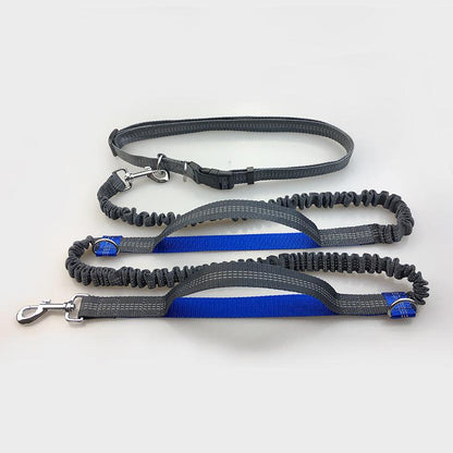 Multi-function running/ reflective/ pull/ dual elastic dog leash - Pampered Pets