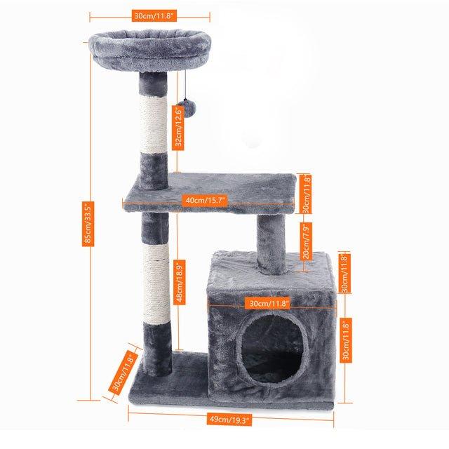 Pet Cat Toy Condo Cat Climbing Tower Multi-layer - Pampered Pets