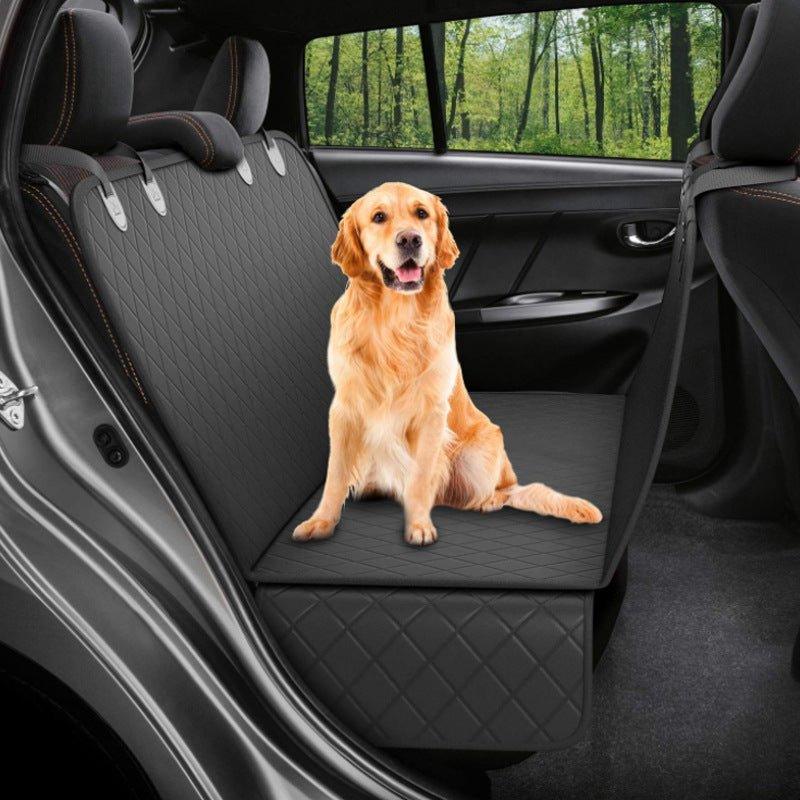 Dog Car Seat Cover View Mesh Pet Carrier Hammock Safety Protector Car Rear Back Seat Mat With Zipper And Pocket For Travel - Pampered Pets