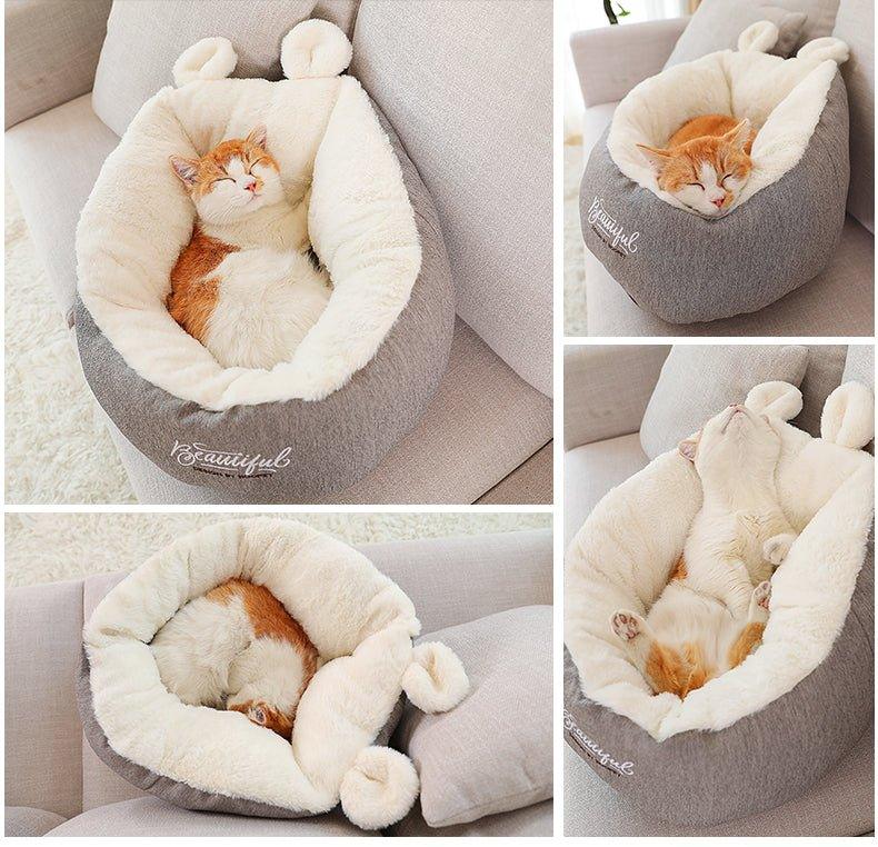 Pet Dog Bed Warming Soft Sleeping Bag Cushion Puppy Kennel - Pampered Pets