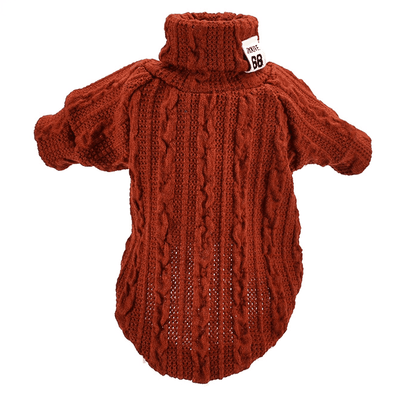 Pet Turtleneck Knitted Sweater Winter Dog Cat Keep Warm - Pampered Pets