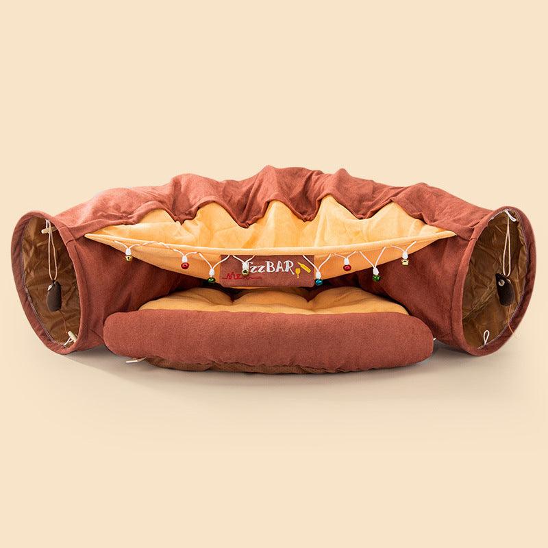 Collapsible Cat Tunnel Durable Washable Collapsible - Pampered Pets