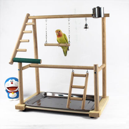 Bird Stand Stand Desktop Training Cockatiel Playground Bird Toy Swing Climbing Ladder Bird Gear Supplies - Pampered Pets