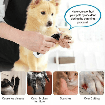 Pet Dog Cat Nail Paws Grinder Trimmer Tool Grooming Care Clipper Electric Kit - Pampered Pets