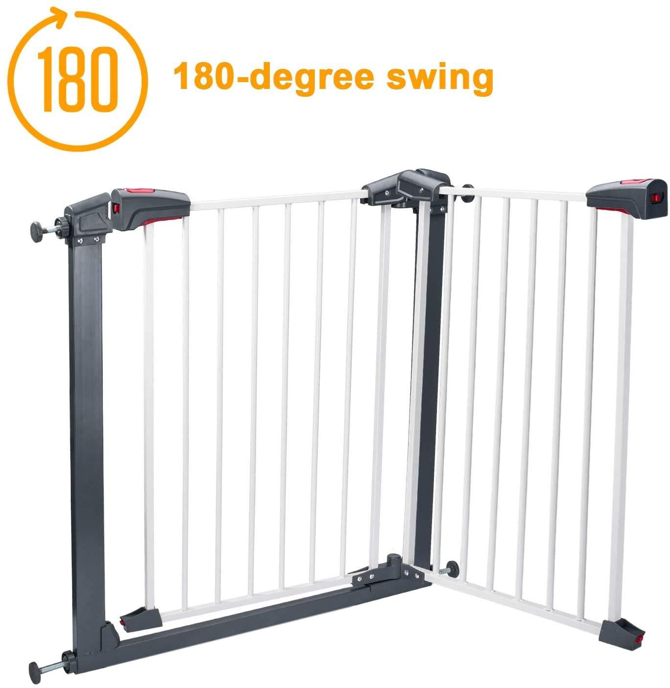 Sturdy Safe Gate With 4 Pressured Adjustment Bolts Dog Indoor Gate,Stair Gate For Pets, 29in To 34in Wide 32in Height - Pampered Pets