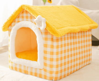 Foldable Dog House Pet Cat Bed Winter Dog Villa Sleep Kennel Removable Nest Warm Enclosed Cave Sofa Pets Supplies - Pampered Pets