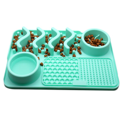 Dog Silicone Licking Pad Pet Licking Mat Silicone Smelling Mat Multifunctional Food Bowl Pets Supplies.