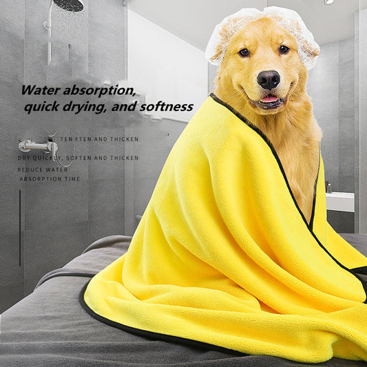 Dog Towels For Drying Dogs Drying Towel Dog Bath Towel, Quick-drying Pet Dog And Cat Towels Soft Fiber Towels Robe Super Absorbent Quick Drying Soft Microfiber Pet Towel For Dogs, Cats Yellow.