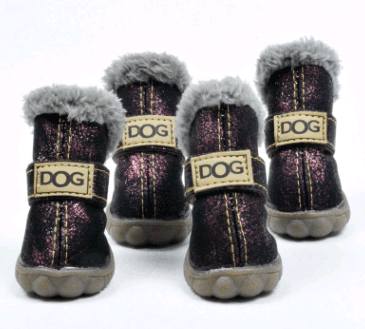 Dog Thick Snow Boots Keep Warm Teddy Autumn And Winter VIP Shoes - Pampered Pets