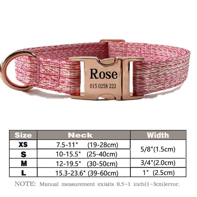 Personalized Nylon Dog Collar - Pampered Pets