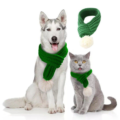 Pet christmas wool scarf - Pampered Pets