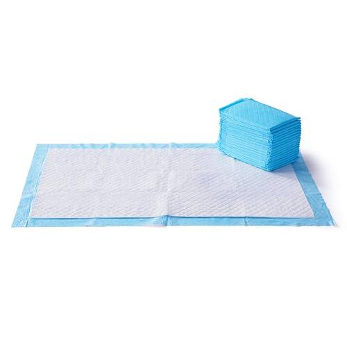 Amazon Basics Dog and Puppy Pee Pads with Leak-Proof Quick-Dry Design for Potty Training, Standard Absorbency, Regular Size, 22 x 22 Inches, Pack of 100, Blue & White - Pampered Pets