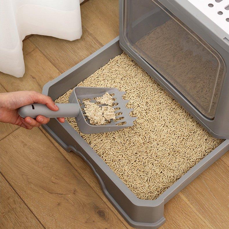 Large Double Door Drawer Foldable Cat Litter Basin - Pampered Pets