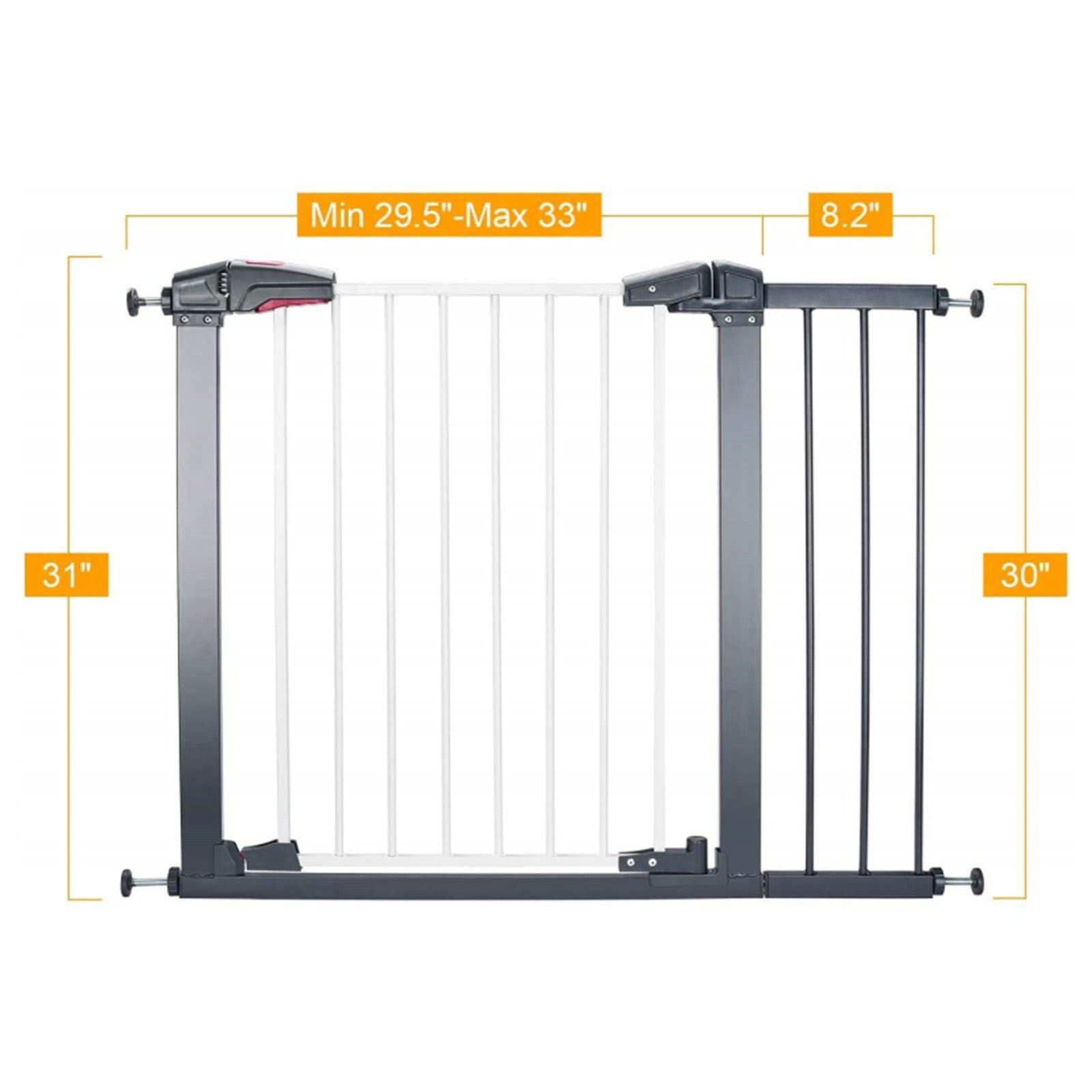 Sturdy Safe Gate With 4 Pressured Adjustment Bolts Dog Indoor Gate,Stair Gate For Pets, 29in To 34in Wide 32in Height - Pampered Pets