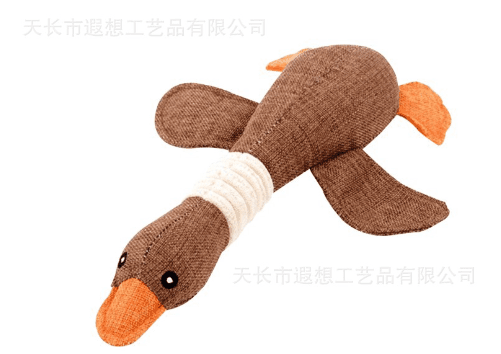 Chewing Sound Goose Cloth Toy - Pampered Pets