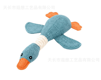 Chewing Sound Goose Cloth Toy - Pampered Pets