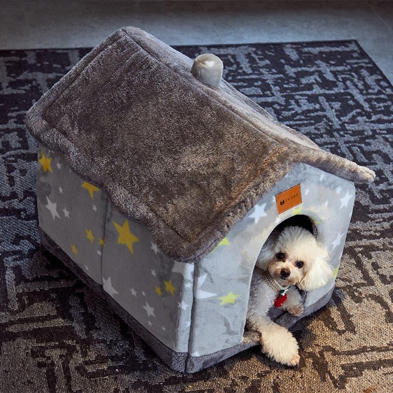 Foldable Dog House Pet Cat Bed Winter Dog Villa Sleep Kennel Removable Nest Warm Enclosed Cave Sofa Pets Supplies - Pampered Pets