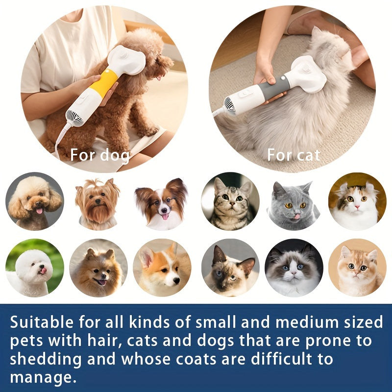 Quiet Pet Grooming Dryer With Comb Brush For Grooming Dogs, Cats, And Kittens - Fast Drying And Gentle On Fur - Pampered Pets