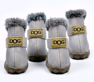 Dog Thick Snow Boots Keep Warm Teddy Autumn And Winter VIP Shoes - Pampered Pets