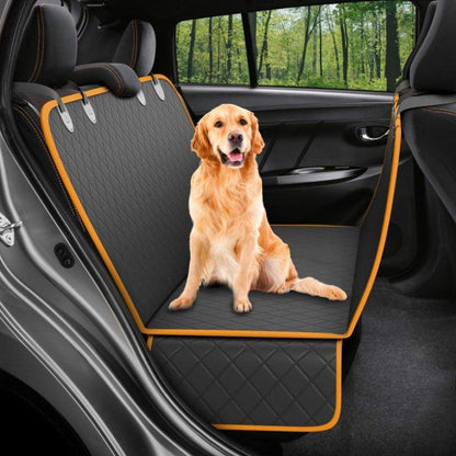 Dog Car Seat Cover View Mesh Pet Carrier Hammock Safety Protector Car Rear Back Seat Mat With Zipper And Pocket For Travel - Pampered Pets