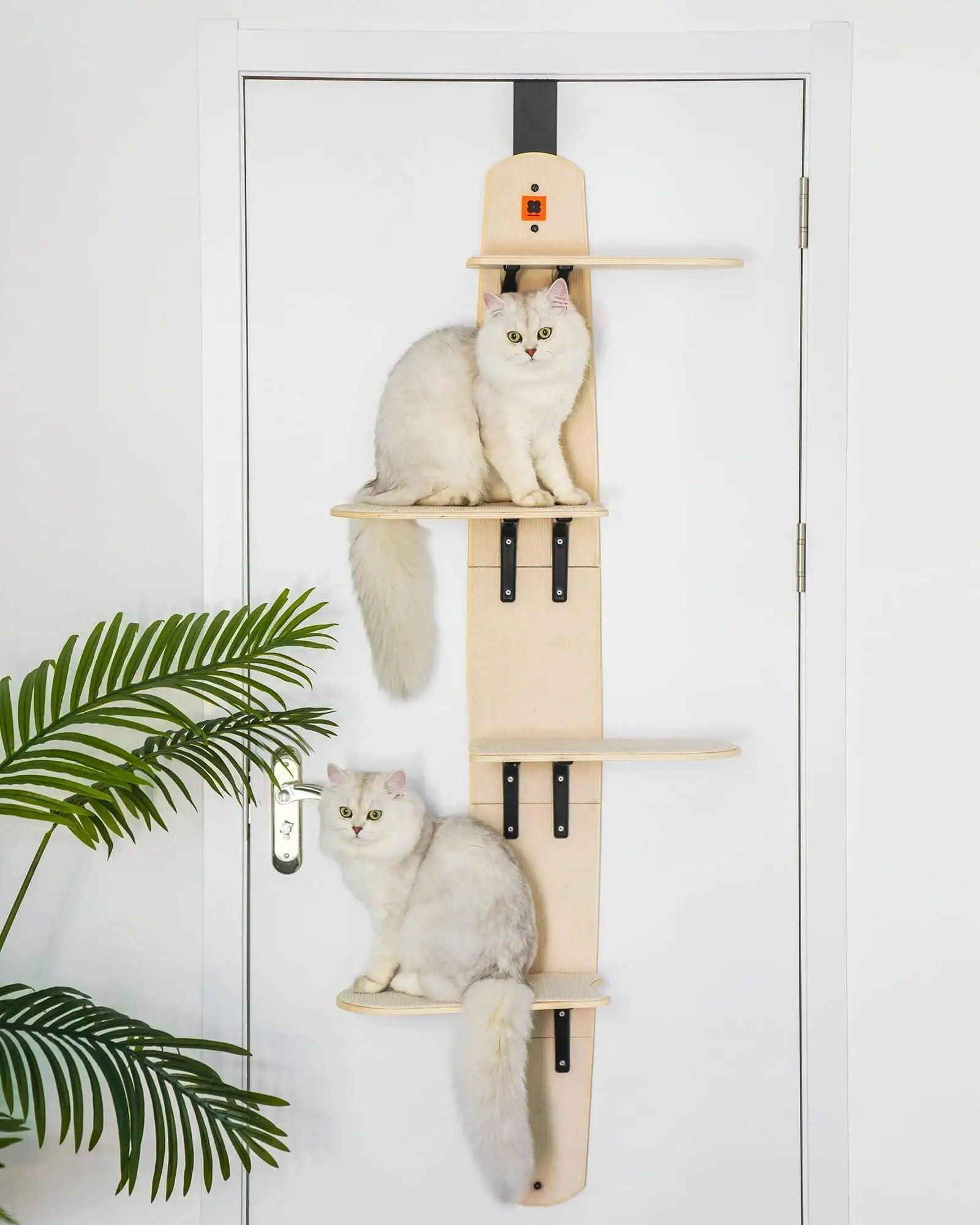 Mewoofun 4-Levels Versatile Cat Climber Shelves Door Mounted Vertical Cat Tree - Pampered Pets