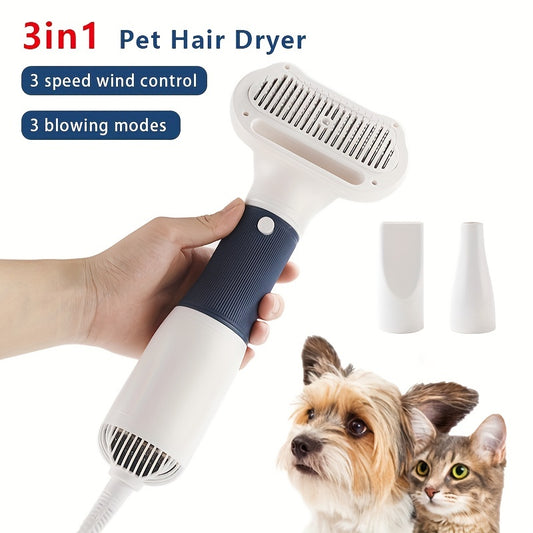 Quiet Pet Grooming Dryer With Comb Brush For Grooming Dogs, Cats, And Kittens - Fast Drying And Gentle On Fur - Pampered Pets