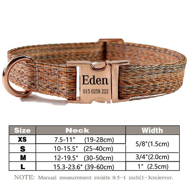 Personalized Nylon Dog Collar - Pampered Pets