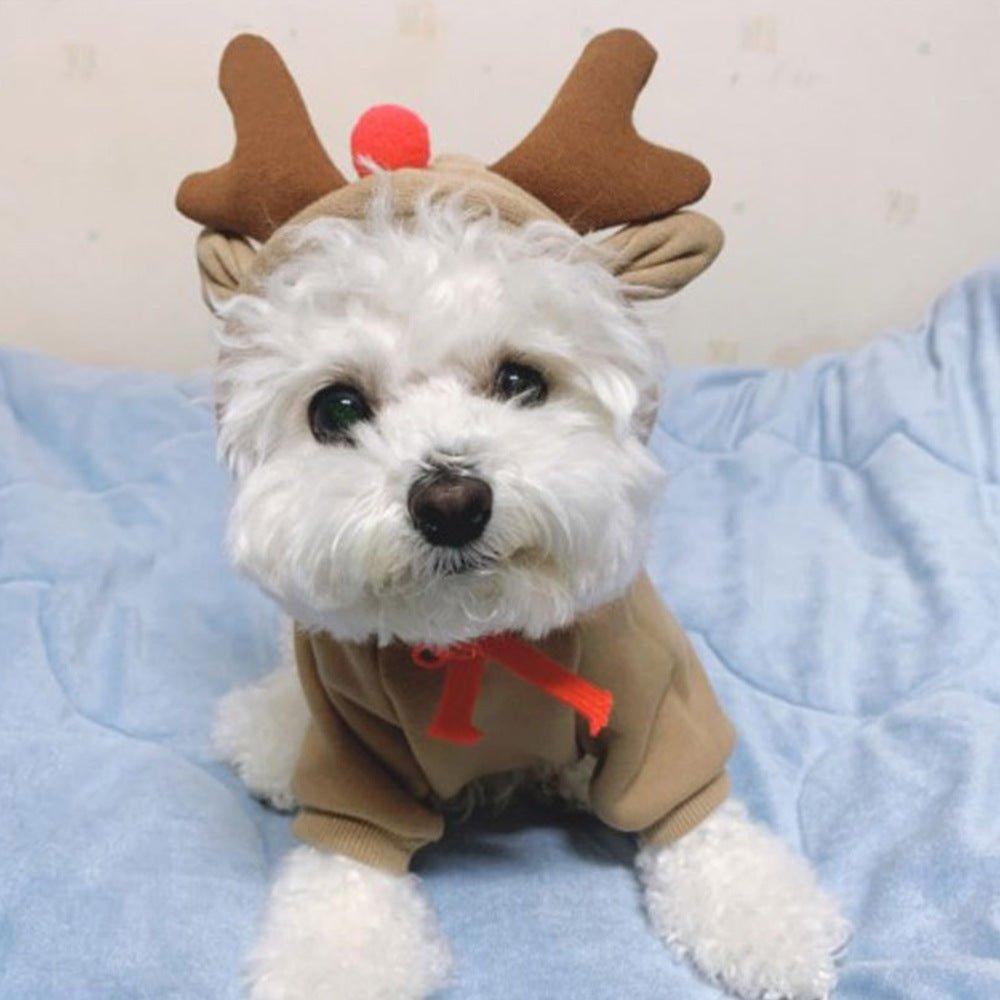 Hooded Sweater Apricot Elk Pet Clothes - Pampered Pets