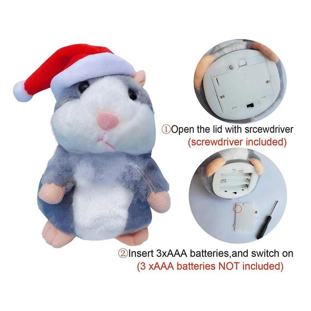 Talking Hamster Electronic Plush Mouse Pet Speak Sound Record Toy - Pampered Pets