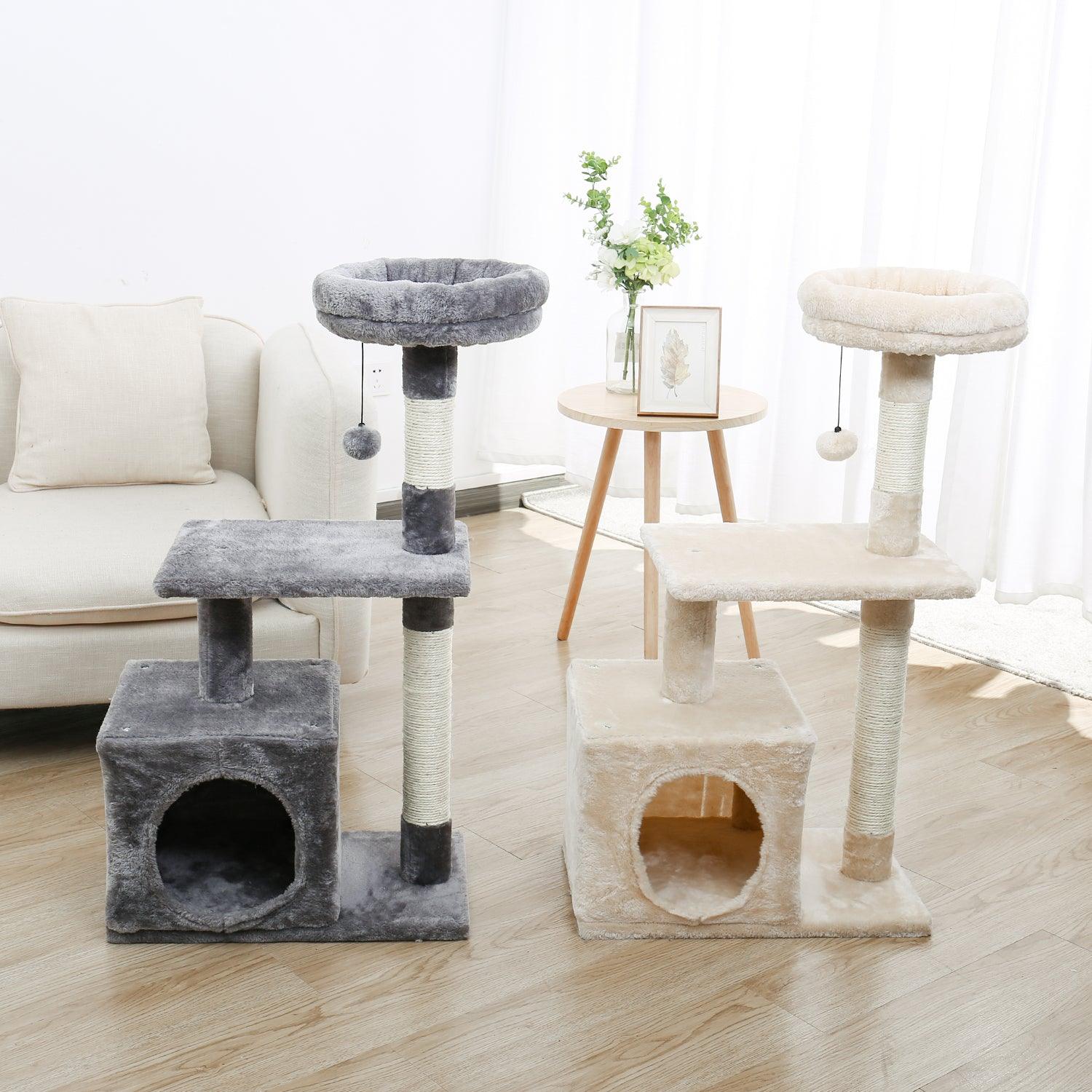 Pet Cat Toy Condo Cat Climbing Tower Multi-layer - Pampered Pets