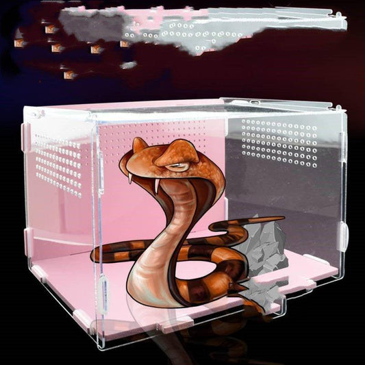 Reptile Tank Feeding Thermal Box Acrylic Transparent - Pampered Pets