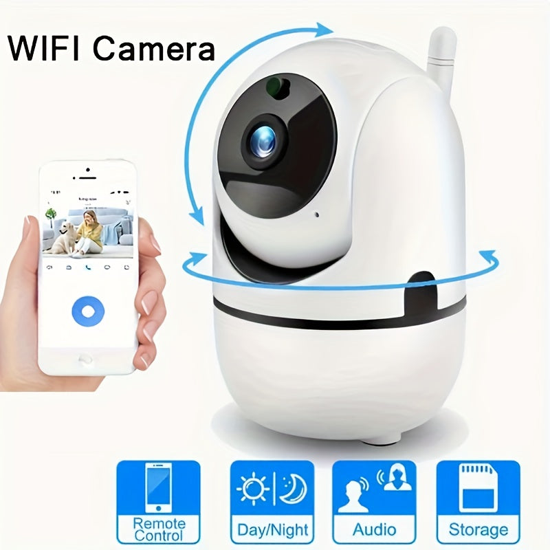 1pc WiFi Pet Camera With 2-Way Audio - Home Security Surveillance, 355° Pan, 110° Tilt - USB Powered, Cloud Storage Available - Pampered Pets