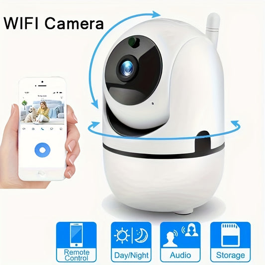 1pc WiFi Pet Camera With 2-Way Audio - Home Security Surveillance, 355° Pan, 110° Tilt - USB Powered, Cloud Storage Available - Pampered Pets