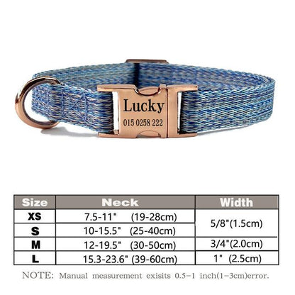 Personalized Nylon Dog Collar - Pampered Pets