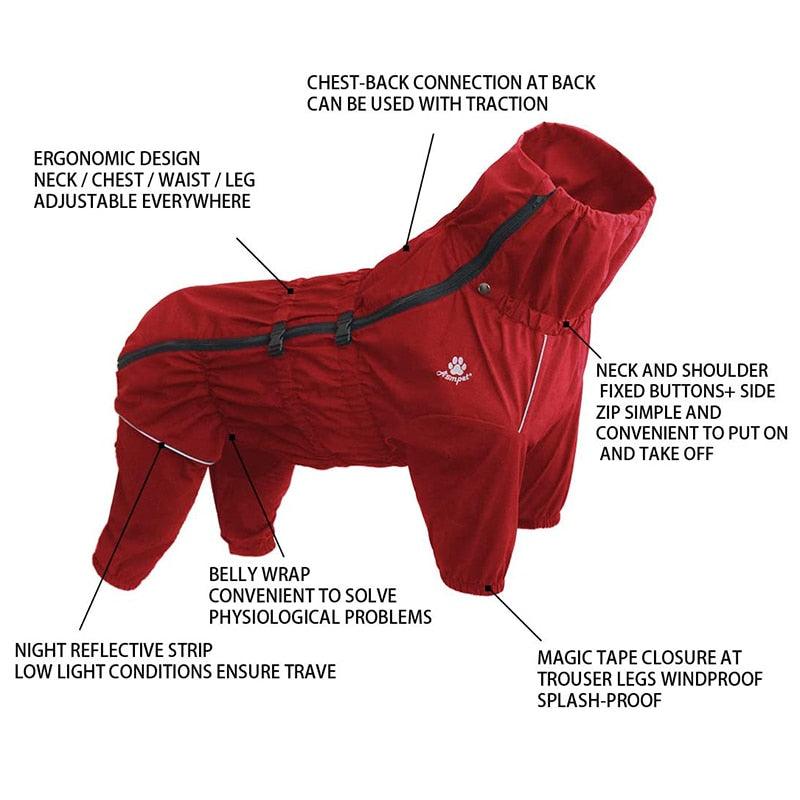 Pet Dog Coat Outdoor Waterproof - Pampered Pets