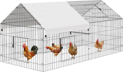 Metal Chicken Coop 86"×40"×40"