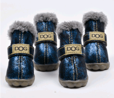 Dog Thick Snow Boots Keep Warm Teddy Autumn And Winter VIP Shoes - Pampered Pets