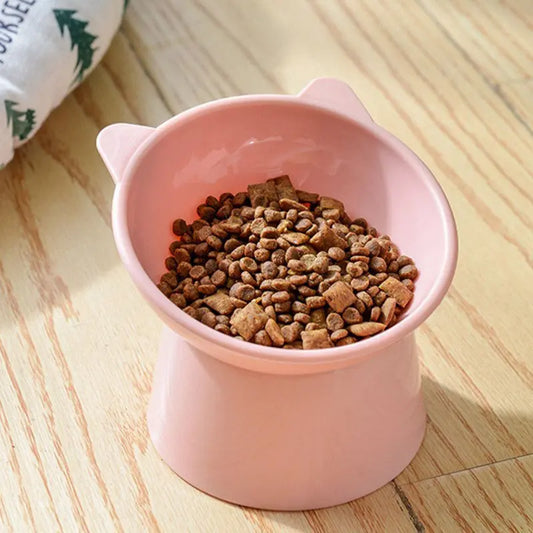 2Pcs/set Cat Bowl 45°Neck Protector High Foot Dog Bowl Cat Food Water Bowl Cute Binaural Pet Feeding Cup Feeder Bowls - Image #1
