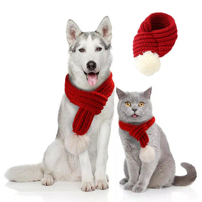 Pet christmas wool scarf - Pampered Pets