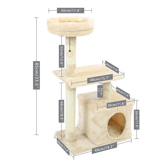 Pet Cat Toy Condo Cat Climbing Tower Multi-layer - Pampered Pets