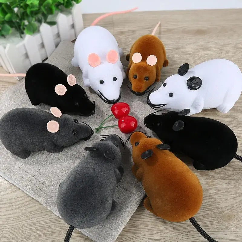 Plush Mouse Mechanical Motion Rat Wireless Remote Electronic Rat Kitten Novelty Funny Pet Supplies Pets Gift Cat Toys Cat Puppyt - Image #2