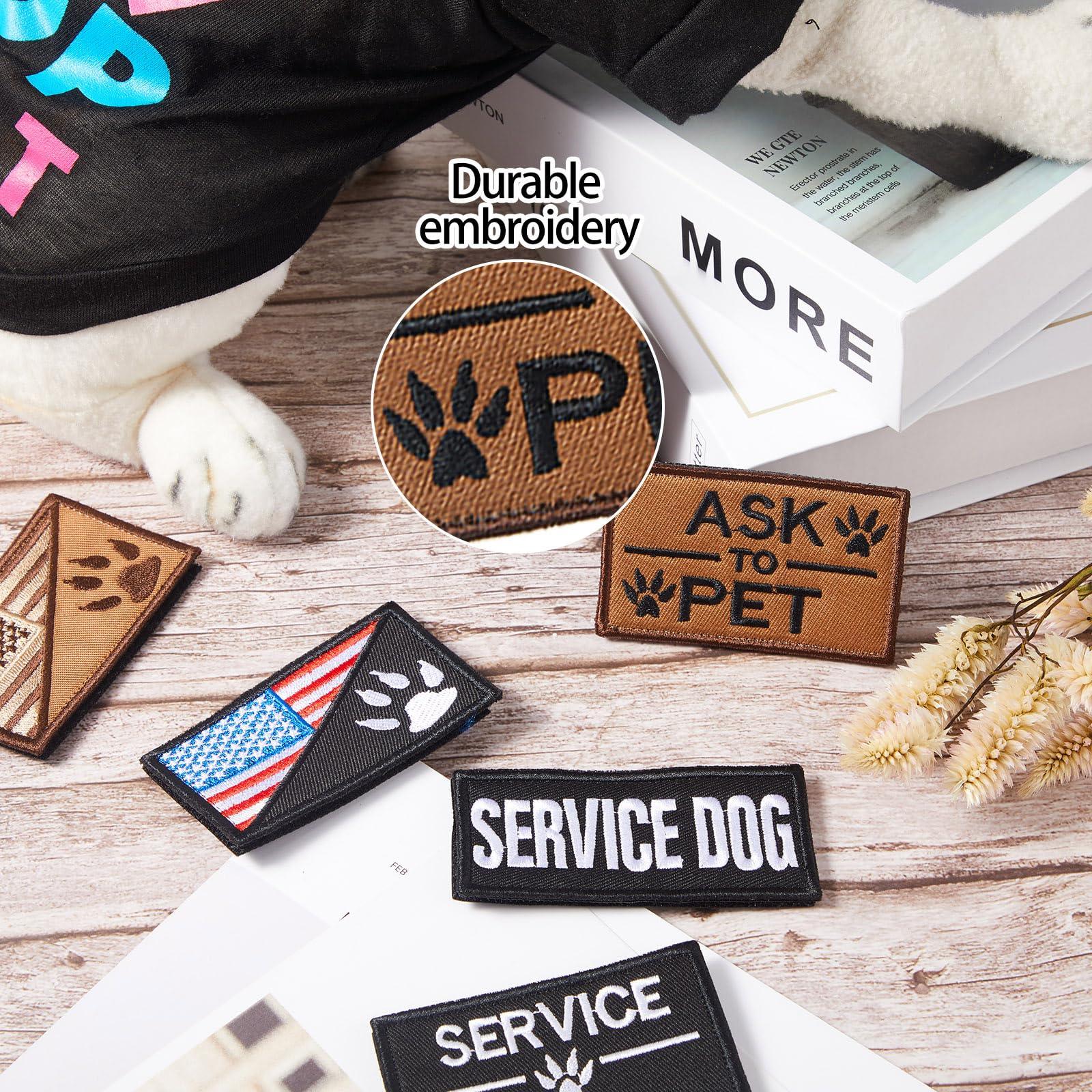 10 Pieces Service Dog Patches - Pampered Pets