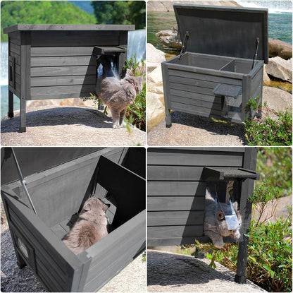 Outdoor Insulated Cat House - Pampered Pets